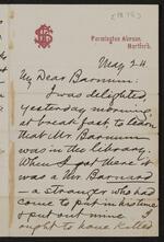 Letter: To P.T. Barnum from Samuel L. Clemens (Mark Twain), May 24, 1875