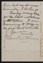 Letter: To P.T. Barnum from Samuel L. Clemens (Mark Twain), May 24, 1875 (page 2)