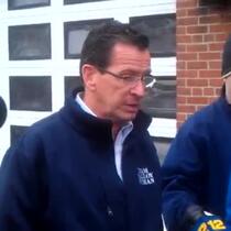 Gov. Malloy in Old Greenwich Assessing Hurricane Sandy Damage