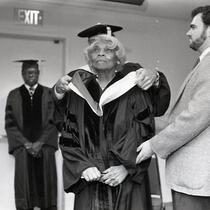 Singer Marian Anderson receiving an honorary degree 
