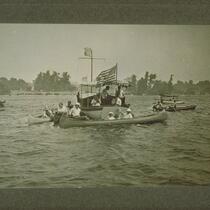 Judges boat, Fourth of July regatta, Riverside Park, Hartford