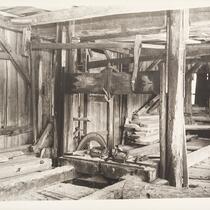 Interior of Edna Parker sawmill - Mansfield, Ct.